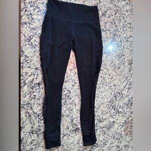 Fabletics Black Mesh Panel High Waist Leggings Small